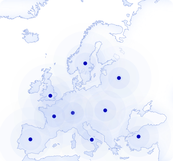 Autres pays couverts par NSD en Europe - carte